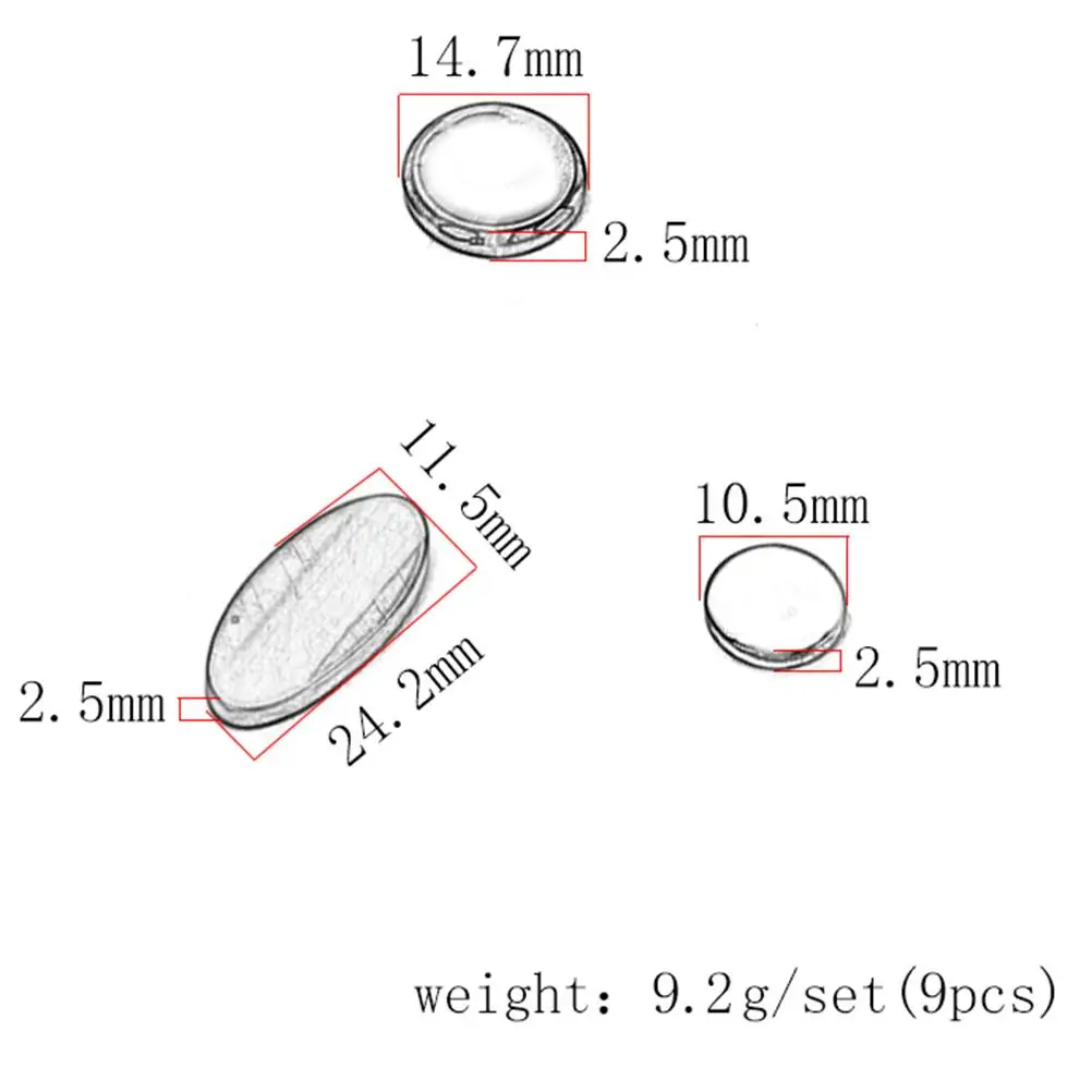 

9 Pcs Saxophone Key Button Shell Bright Color Alto Tenor Soprano Accessories Replacement Parts Musical Instruments