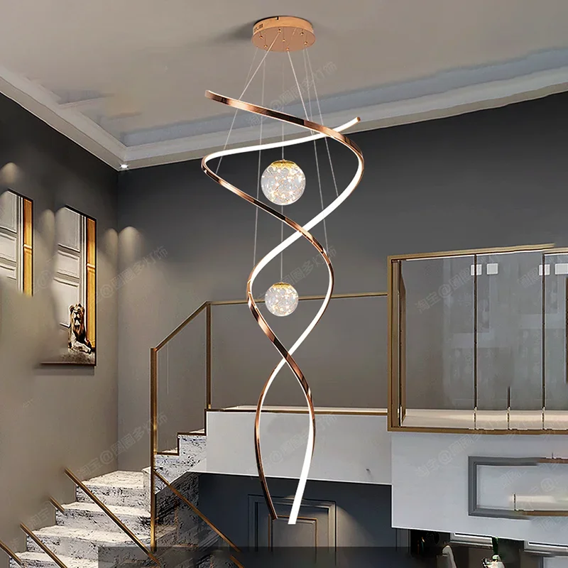 Home Decoration - Hall Chandelier - Staircase Chandelier - Indoor Lighting Fixtures Ceiling Lights Exquisite Indoor Lighting