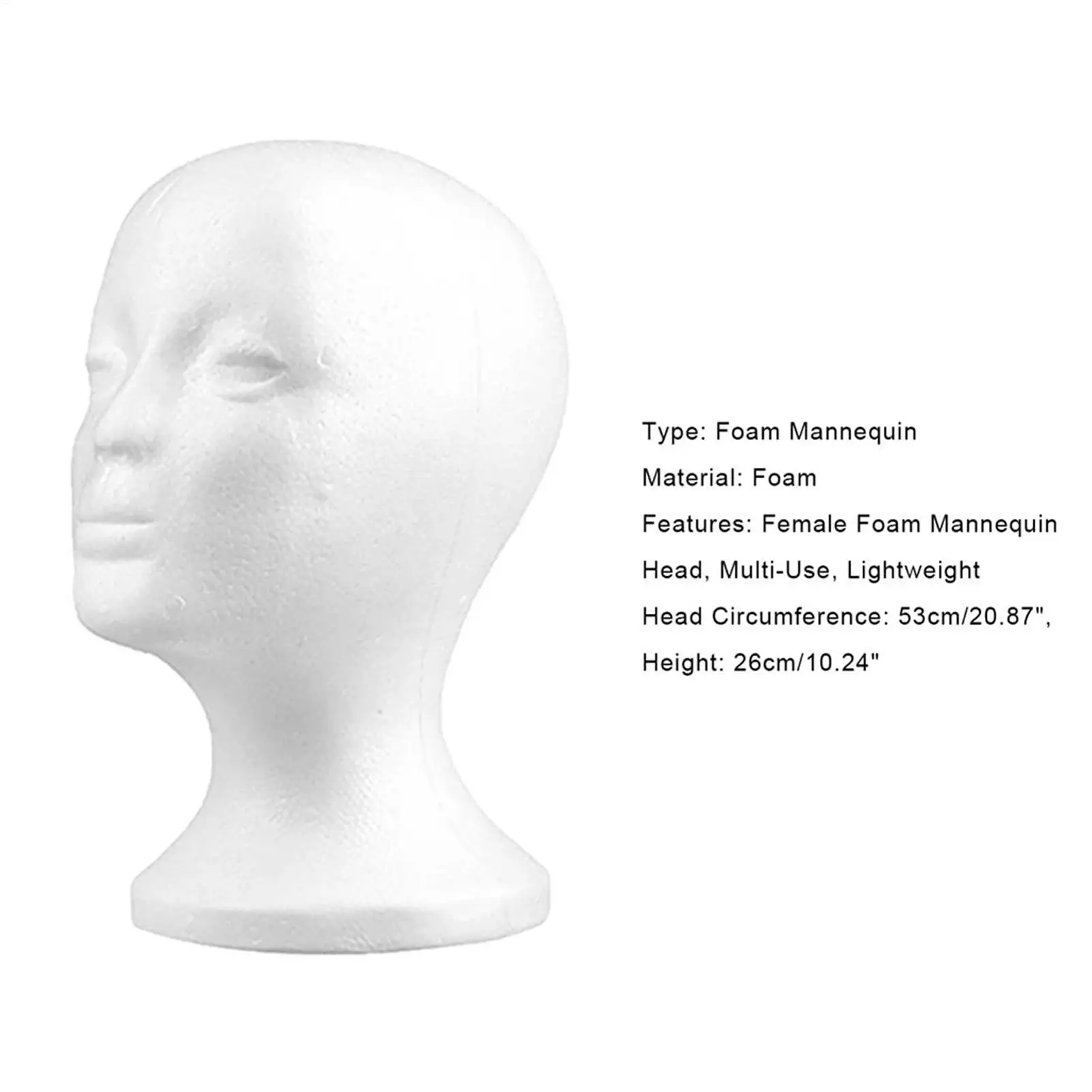 عارضة أزياء برأس إسفنجية للنساء لتصفيف الشعر المستعار ومستلزمات التجميل وإكسسوارات رف العرض للسفر وصالونات التجميل للمبتدئين #5