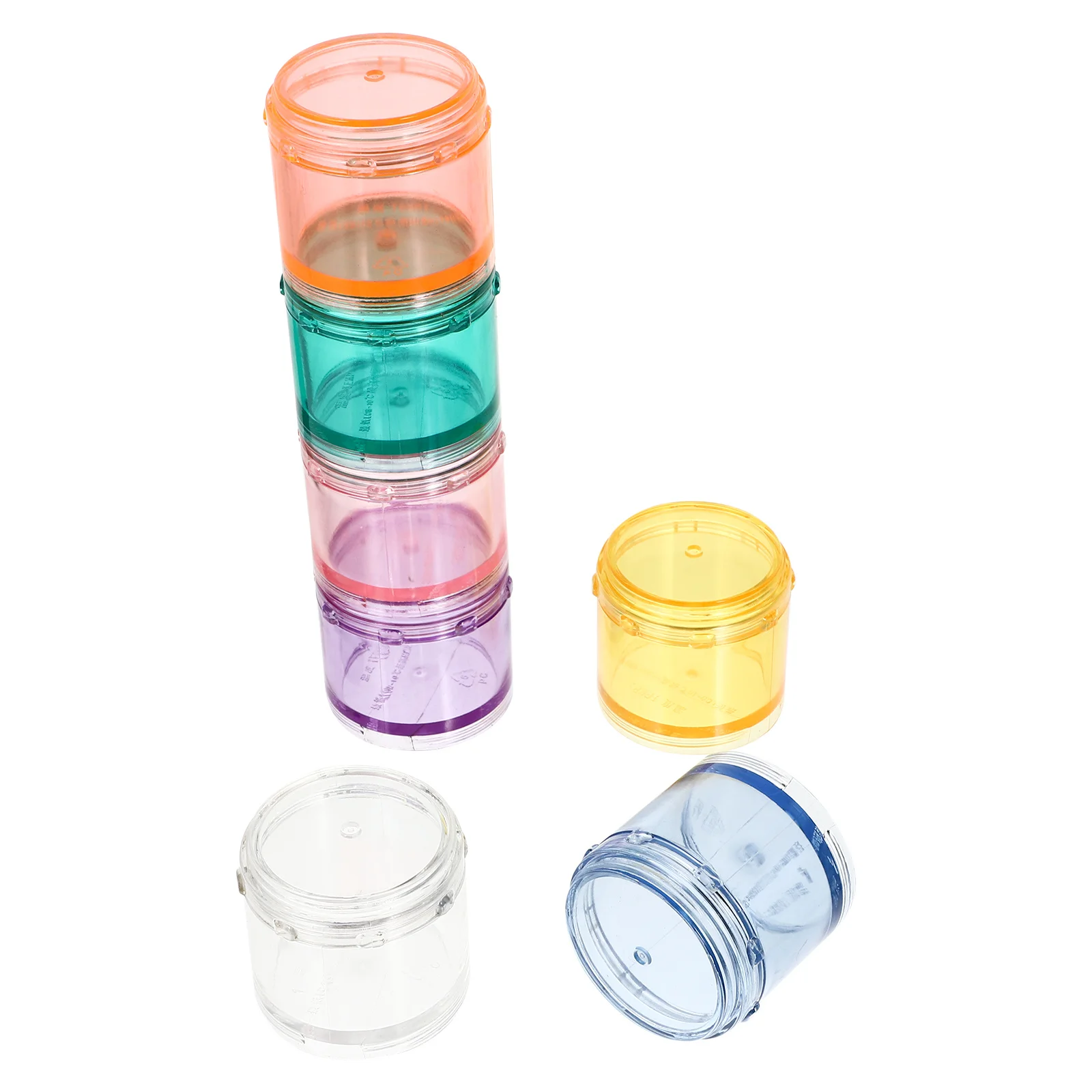 حاوية أدوية قابلة للتكديس مكونة من 7 شبكات، منظم أسبوعي، صندوق حبوب متعدد الأقسام، منظم تخزين محمول قابل للتكديس #4