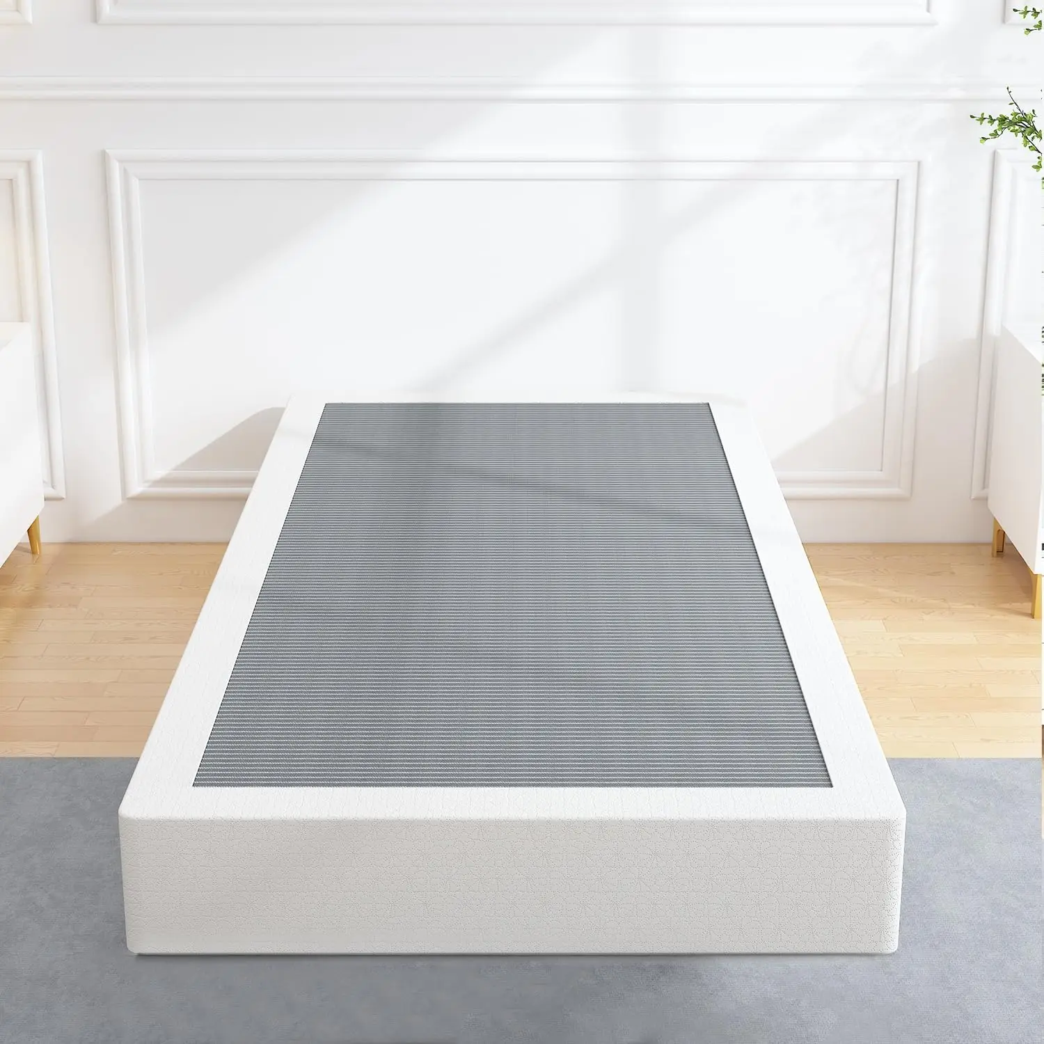 7-Inch Twin Box Spring with Heavy Duty Metal Frame, Non-Slip, Noise-Free, Easy Assembly and Cleaning