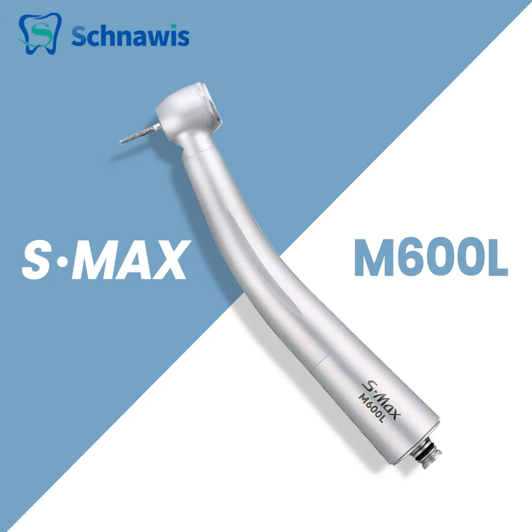 

S MAX M600L Dental High Speed Handpiece Dental Air Turbine Hand piece Rotor Tip N-Couplings Type Stainless Steel Body Power 26W