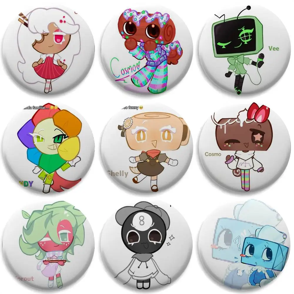 

D-Dandys World Pebble Sprout Badges Round Exquisite Badge Brooches Creative Pins For Clothes Hat Backpack Gift Accessories