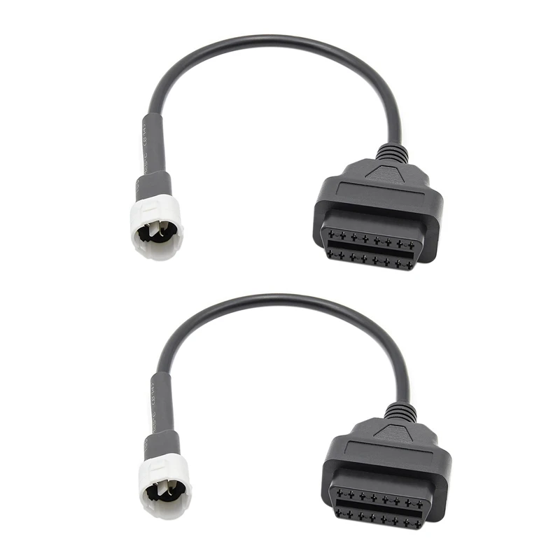 

2X OBD Motorcycle Cable For Yamaha 3 Pin Plug Cable Diagnostic Cable 3Pin To OBD2 16 Pin Adapter