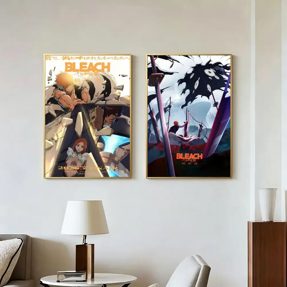 TV Bleach Thousand-Year Blood War Poster Peel And Stick Wall Art Self Adhesive PP Waterproof Wall Decor Living Room Bedroom Gift
