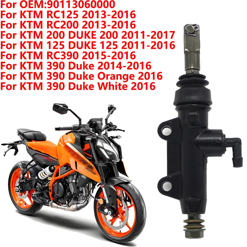 

Rear Brake Master Cylinder For KTM 90113060000 RC125 RC200 200 125 DUKE RC390 390 Duke Orange White