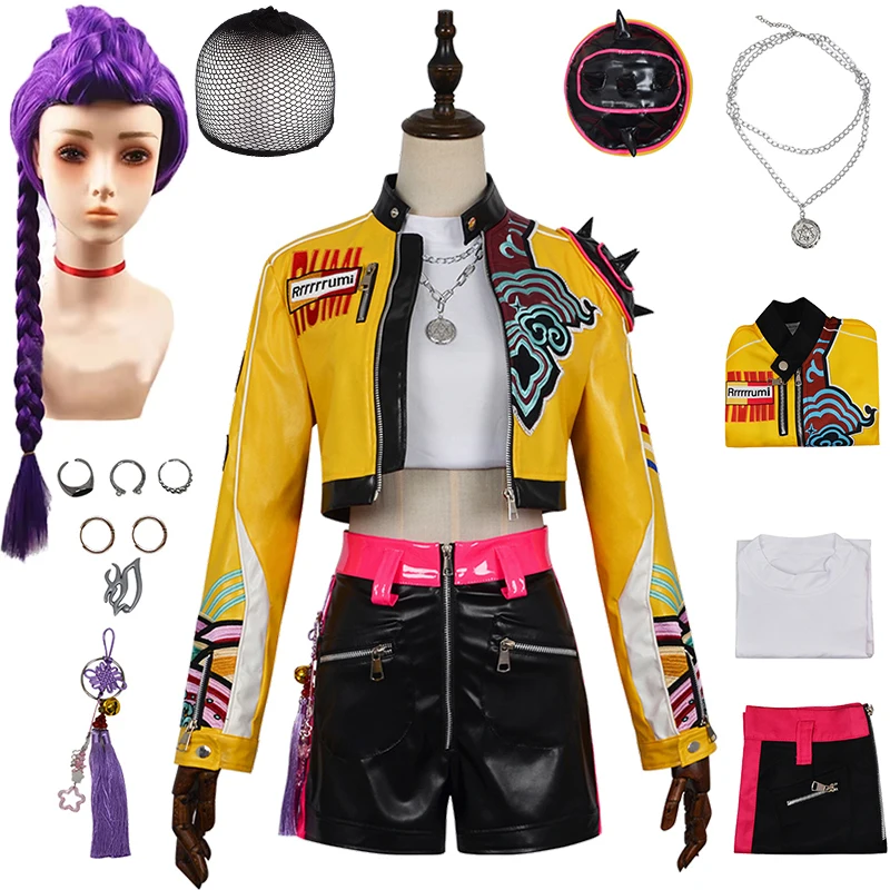 

Популярные фильмы KPop Mira Zoey Rumi Охотники на демонов в одном стиле, костюм для взрослых, женский костюм для молодых девушек, наряды для косплея на Хэллоуин