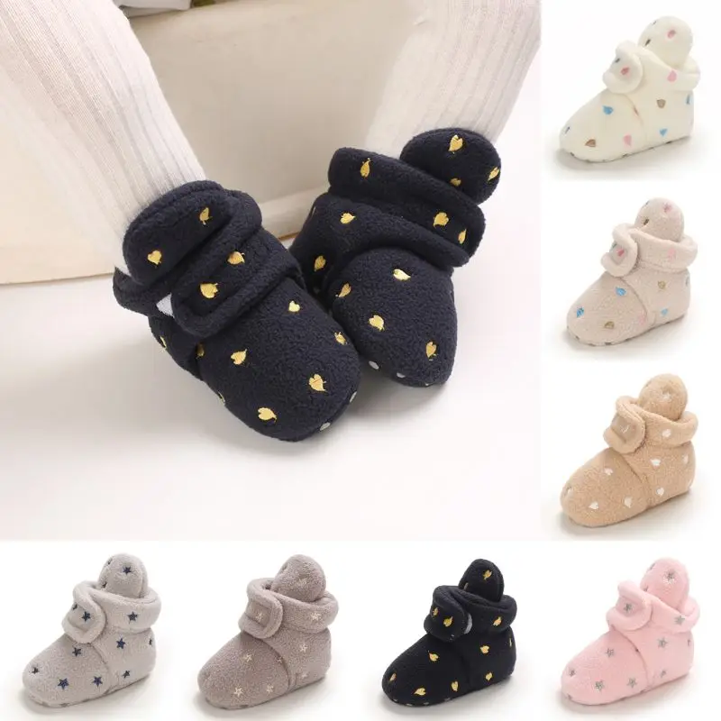 

Newborn Baby Girls Boys Soft Booties Solid Pompom Snow Boots Infant Toddler Newborn Warming Shoes New Fashion Comfortable Shoes