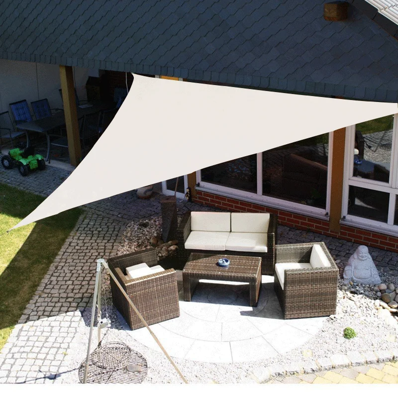 Milky White Sunshade Sail Beach Swimming Pool Sun Shade Sail Waterproof Outdoor Awning Home Garden Patio Shading Rainproof Cloth