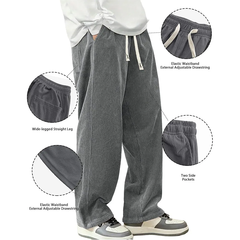 Amerikanische Freizeithose mit Seitenstreifen und Buchstaben-Stickerei, Weites Bein, Lässige Sommerhose für Herren, Locker Fallende Sporthose – Detail 15