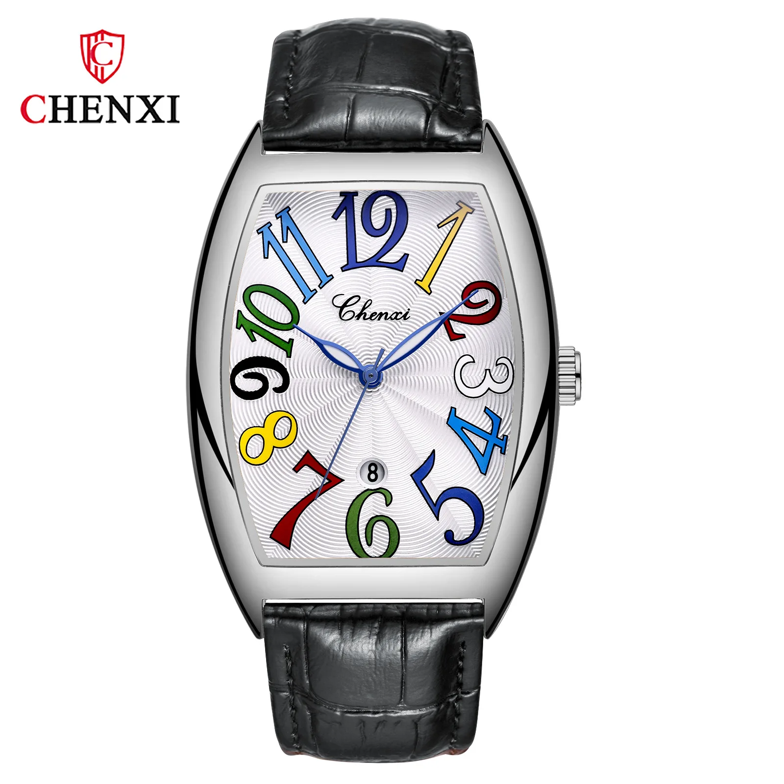CHENXI Men's Luminous Leather Strap Quartz Watch, Gift Clock