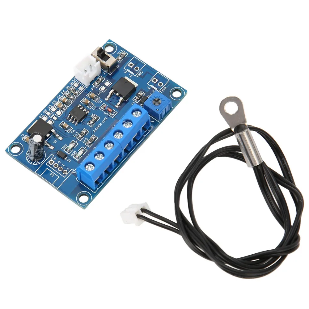 

Универсальный контроллер скорости вентиляторов PWM с кабелем 30 см, 4А, 12В/24В, с регулировкой температуры, для ПК и серверов