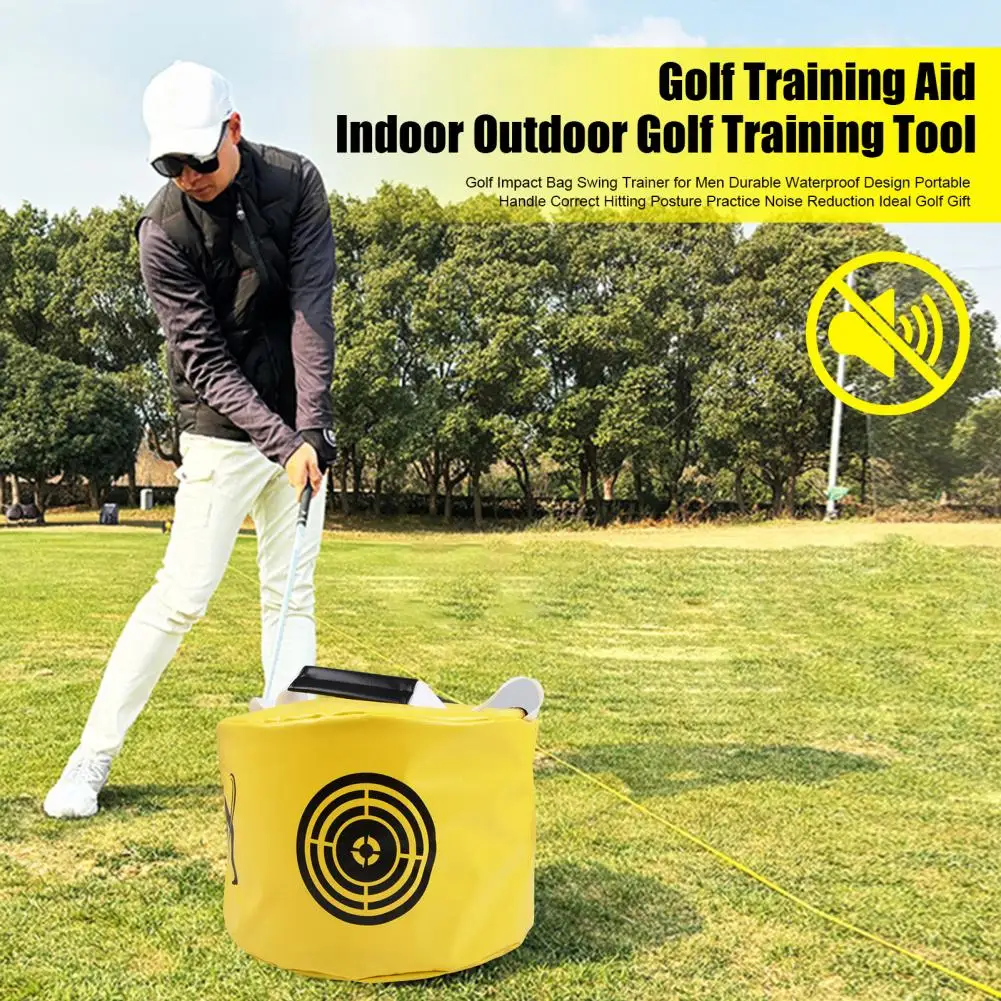 

Golf Impact Bag Portable Power Hitting Bag Silent Waterproof Golf Swing Training Aid for Impact Position Trainer