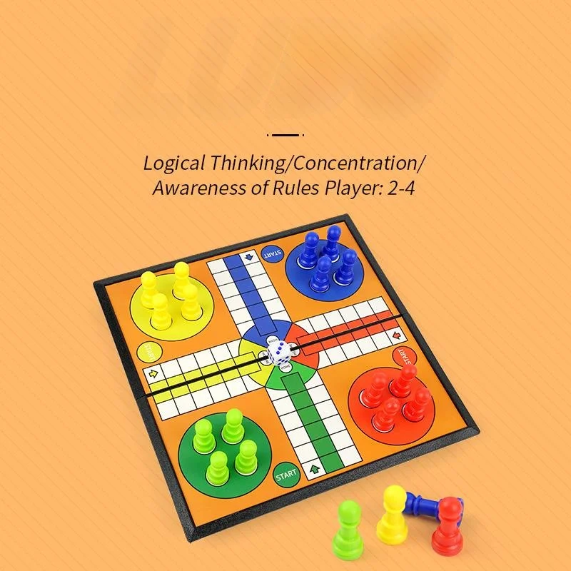 Non-Magnetic Stacking Chess Board Flight Chess Checkers Snakes Ladders Educational Tabletop Game Board Game Creative Gift