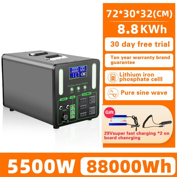 

1800W/2520WH Silver Lithium Ion Lifepo4 Home Emergency Solar Bank Station Outdoor Camping Fishing Hot Sale Car Jump Starter