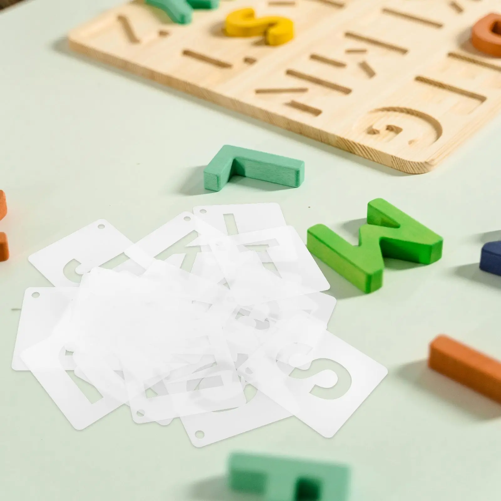 Reusable Literacy Letter Stencil Templates A-Z Mini Alphabet Painting Stencils Easy Clean Portable Design Creative Projects Wall