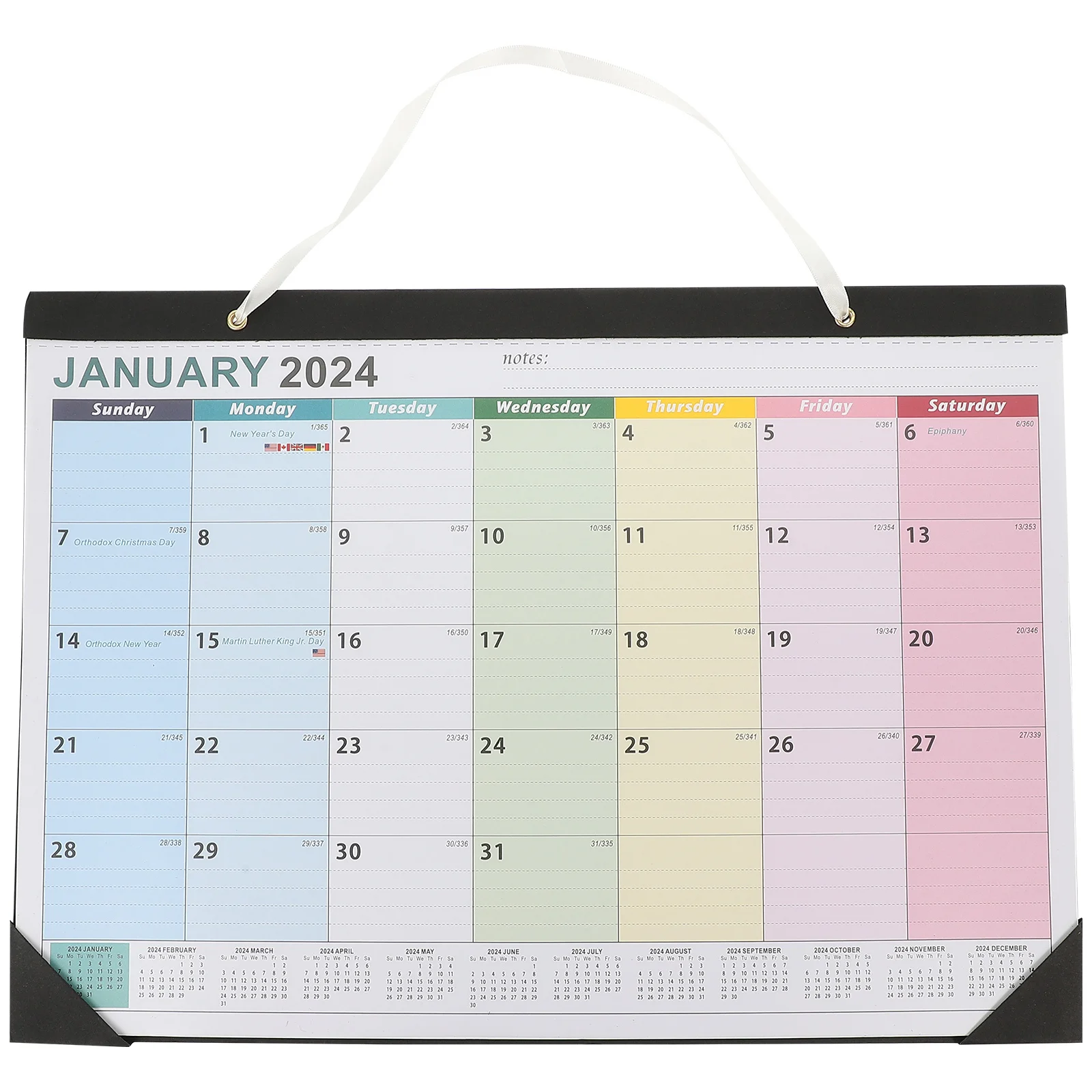 

Wall Monthly Year Wall Calendar Yearly Planner Sturdy Holiday Hanging Calendar For Office Home Daily Use