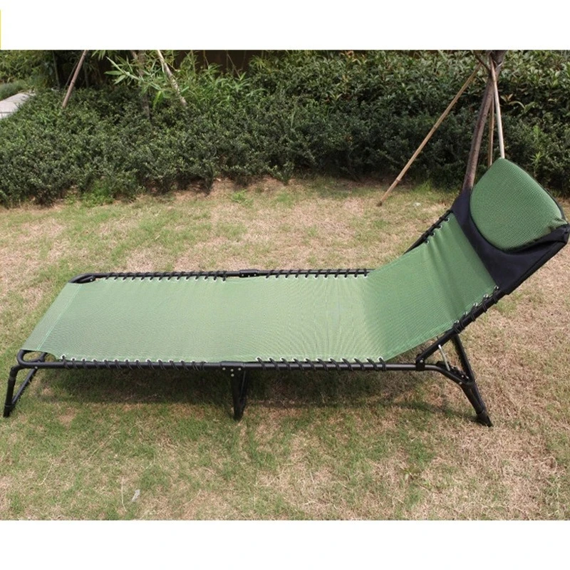 

Outdoor folding recliner camping travel portable camp bed beach chair nap bed hospital escort bed foldable
