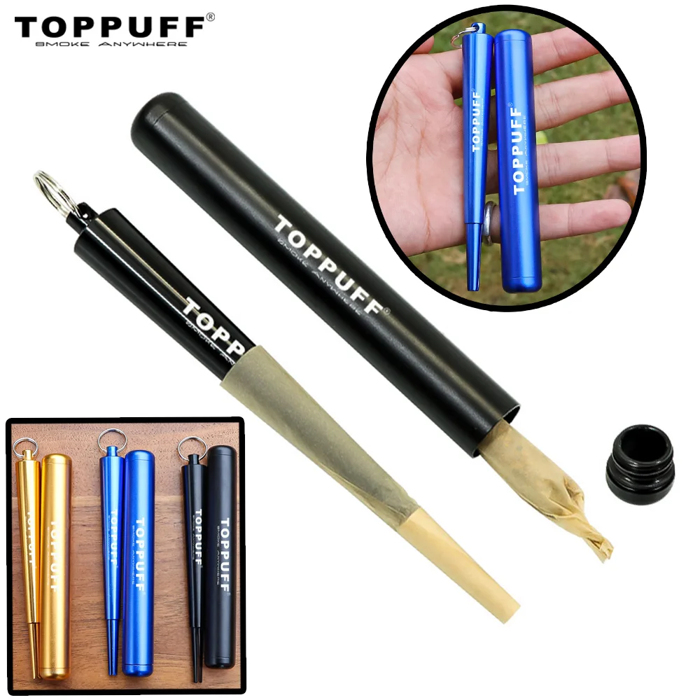 

TOPPUFF Aluminum Tube Container Fashion Mature Roller Cigarette Herb Rolling Manual Stash Jar New Gadgets gadget