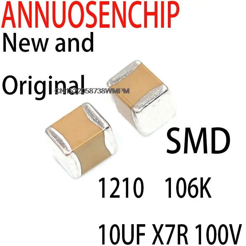 1000PCS New and Original  SMD CAP 1210 106K 10UF X7R 100V