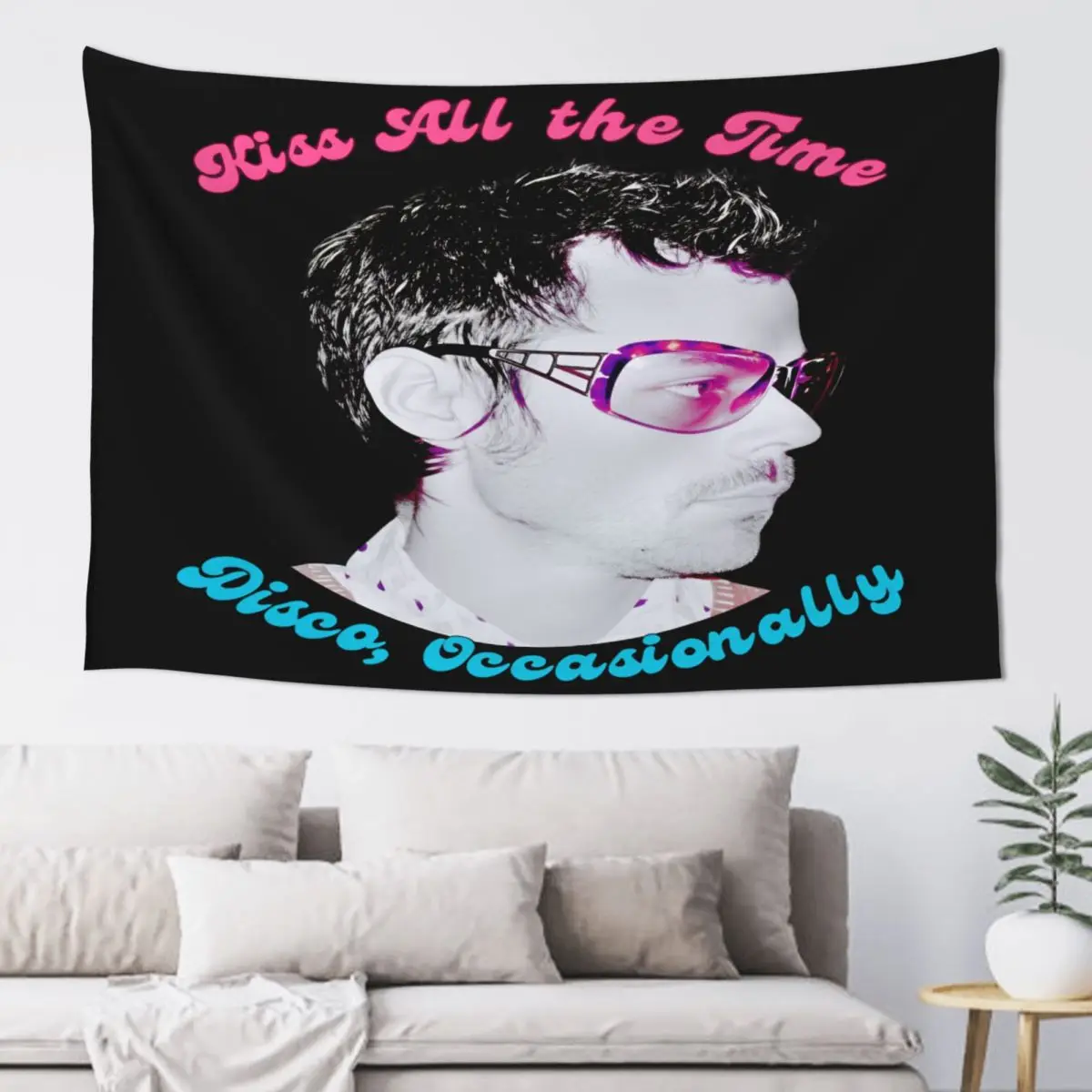 Tapiz Decorativo con Diseño del Álbum Kiss All The Time de Harry Styles, Tapices Estéticos para Colgar en la Pared, Arte Impreso para Sala de Estar, Dormitorio, Manta Decorativa