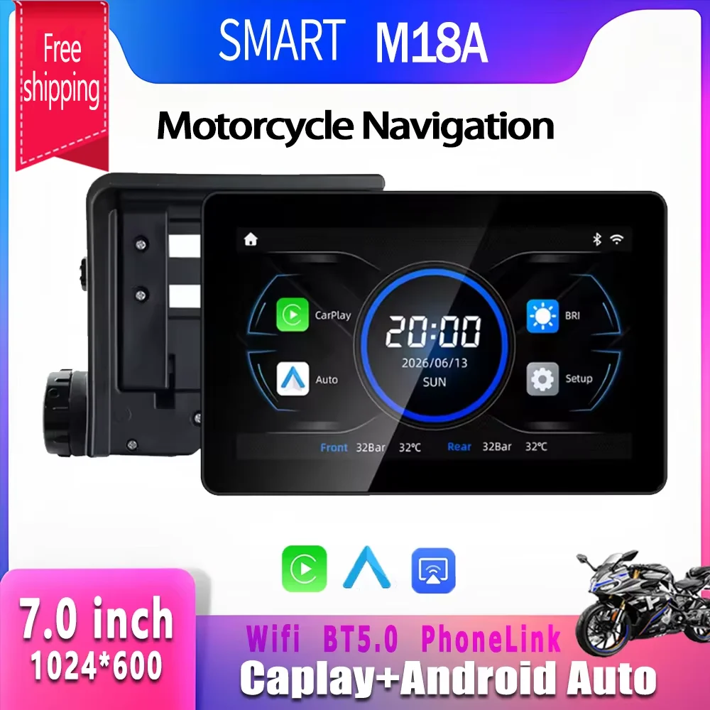 SMART 7.0 For BMW R1300GS R1250GS GPS Motorcycle Navigation Screen Wireless CarPlay Moto Android Auto Portable Digital Dashboard