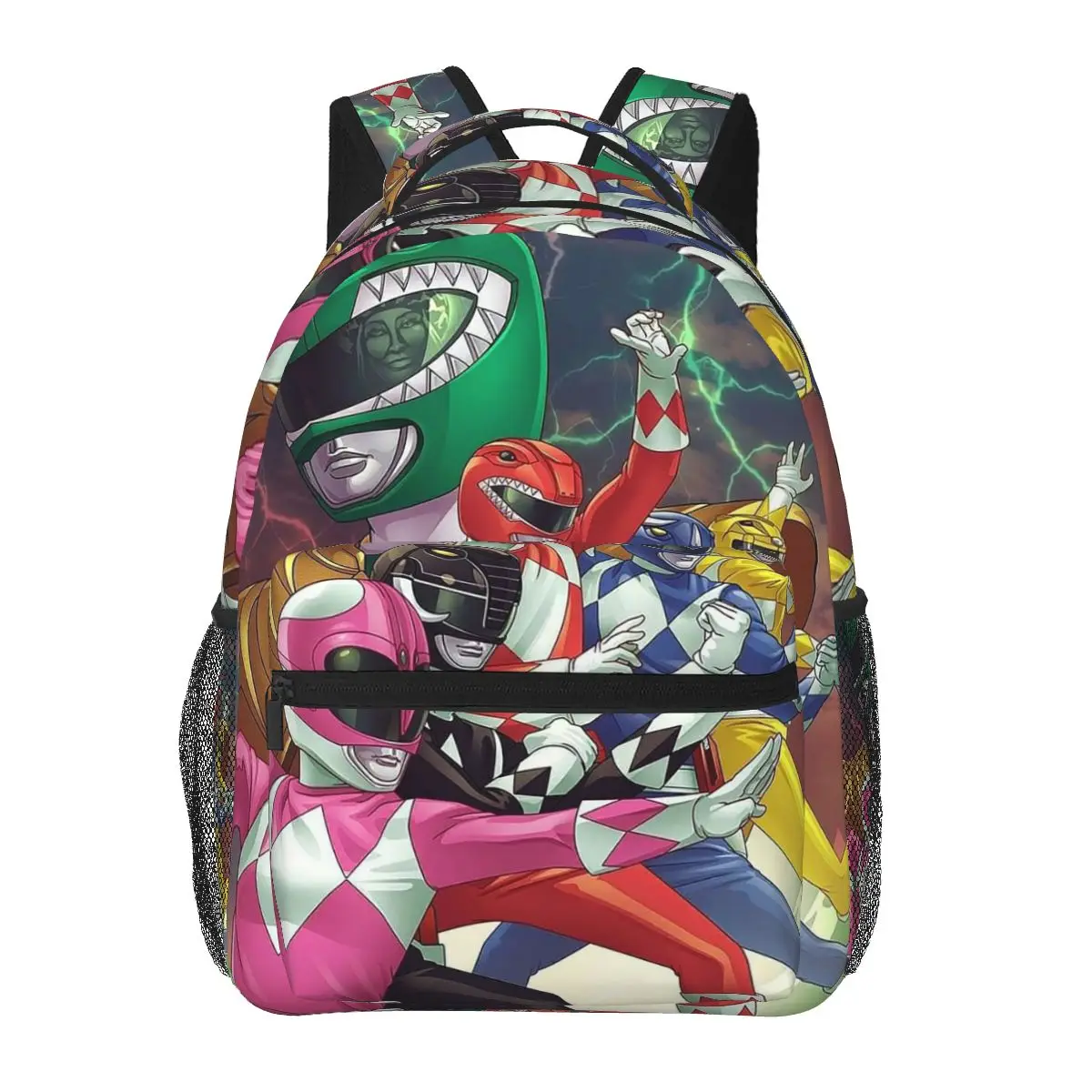 

Mighty Morphin Power Ranger Backpacks Boys Girls Bookbag Children School Bags Cartoon Kids Rucksack Shoulder Bag Large Capacity