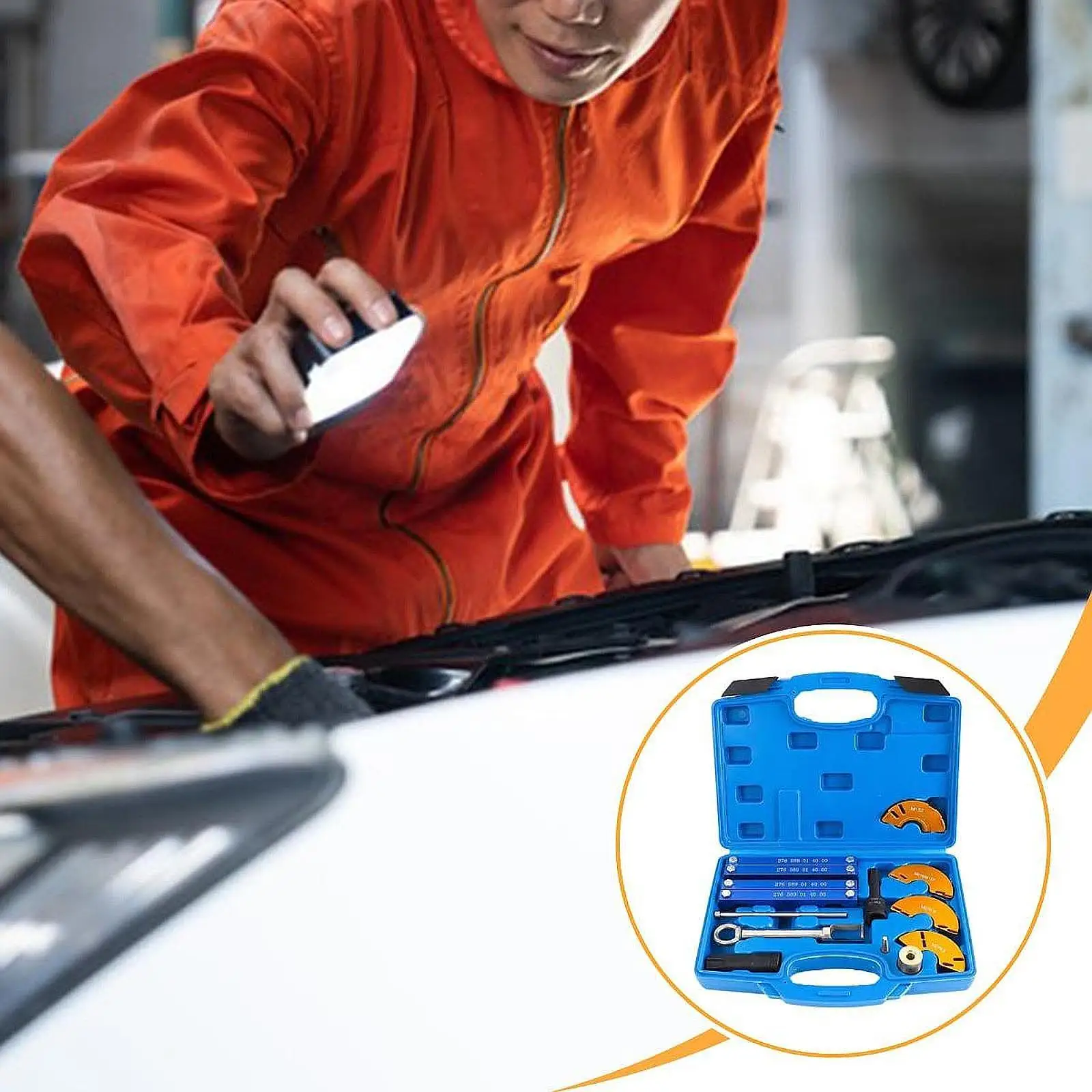 

Engine Timing Tool Kit Injector Removal Puller Easy Carrying Professional Camshaft Scoket Car Maintenance Tools for M278