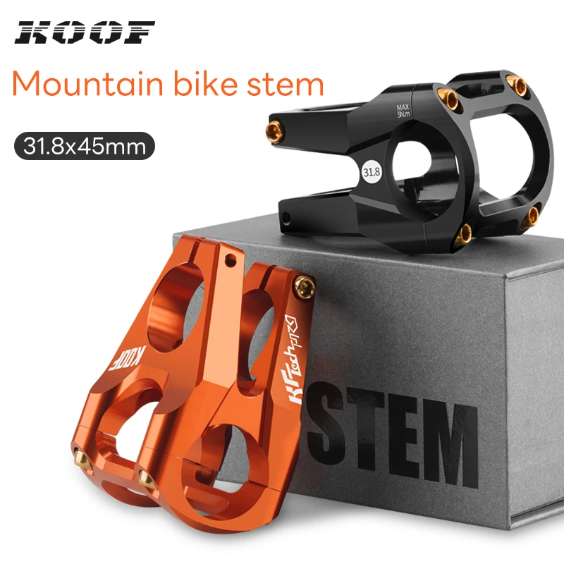 KOOF Bike Stem MTB Bicycle Table Rod 31.8mm Road Bike Mountain Bridge Handlebar Power Short Stem 45MM MTB Bicycle Accessories