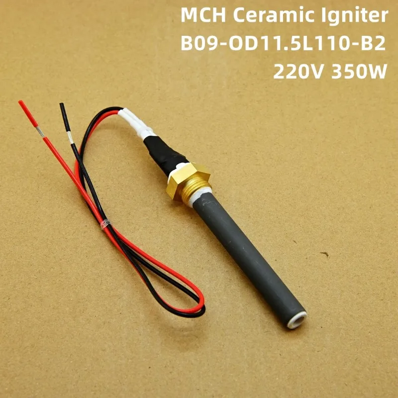For Φ11.595mm Ceramic Heating Tube 220V 350W Dry Burning Resistant Igniter For Wood Pellet BBQ Grill Stove