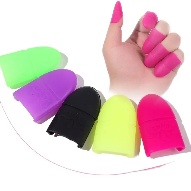 10PC Nail Polish Clip Soak Off Silicone Cap UV Gel Lak Remover Wraps Degreaser Cleaner Tips Fingers Cover Varnish Manicure Tools