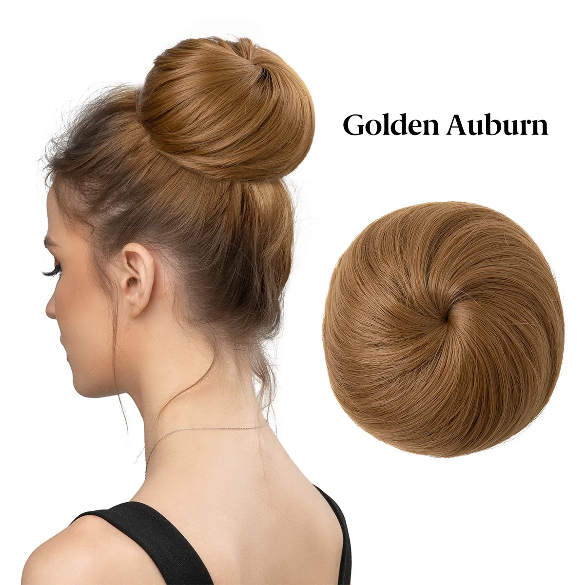 Ladies, Drawstring Style Wig with Bun Head, Convenient for Going Out, Niche Hot Selling Item