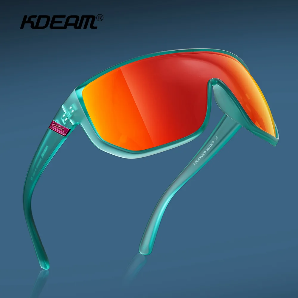 KDEAM New Polarized Sunglasses Unisex Luxury Brand Design Sun Glasses Big Frame Mirror Red Decoration Party Windproof Eyewear