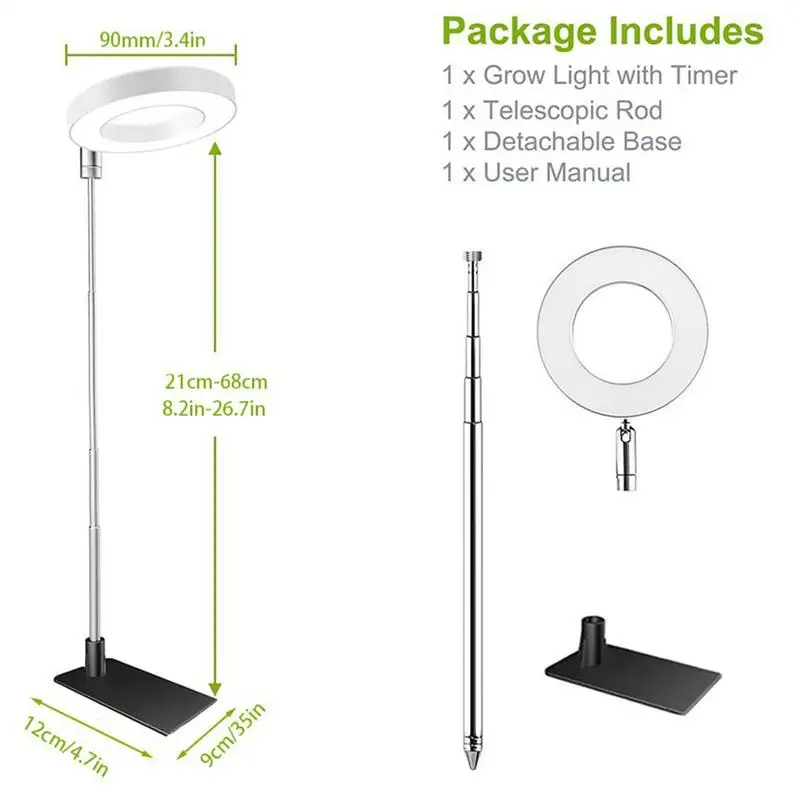 أضواء النباتات للداخلية تزايد الشمس محاكاة ملء مصباح لزهرة LED أضواء نمو الطيف الكامل مع دوران 360 درجة