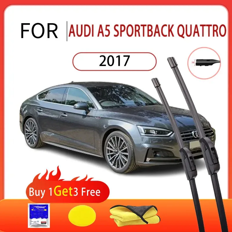 

For Audi A5 Sportback quattro 2017 New Car Front Wiper Multifunctional Boneless Silent Wiper Blade Rubber Strip Auto Parts Hot