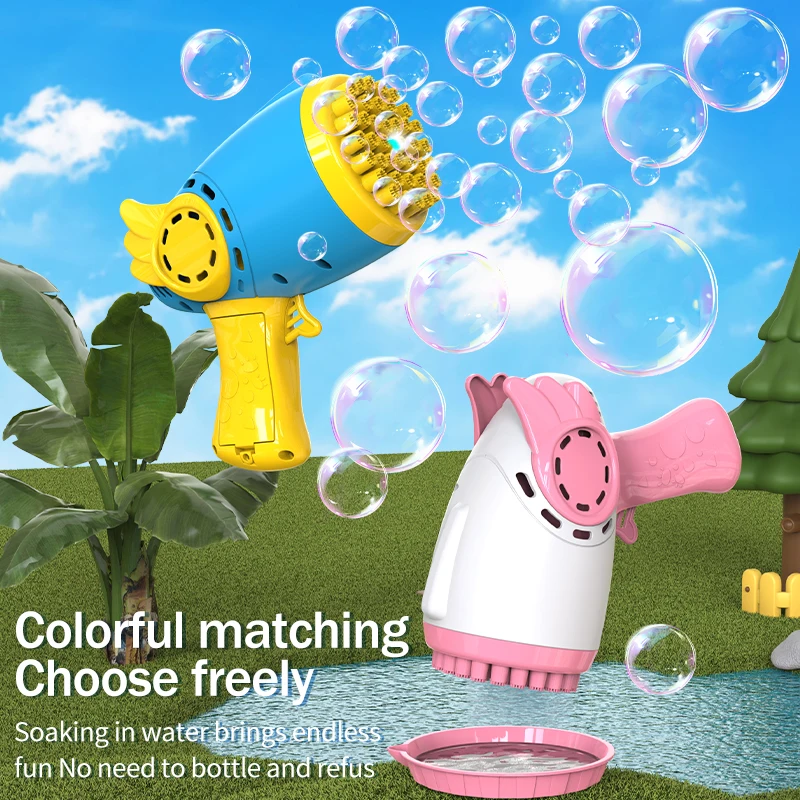 40-gaats handheld engelenvleugel bubble machine automatisch speelgoed bubble gun outdoor bruiloft evenement rekwisieten verjaardagsfeestje gunsten outdoor wa