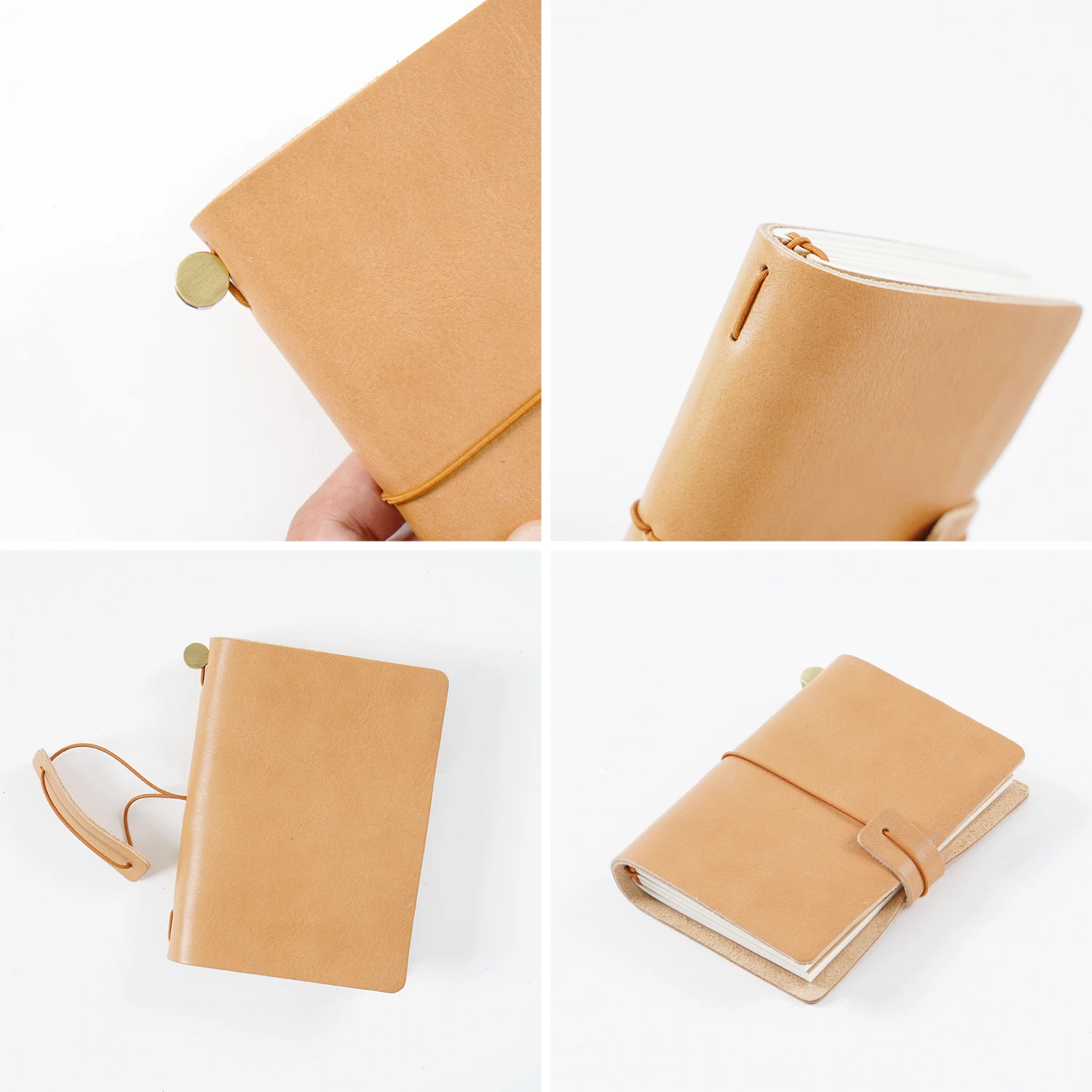 Moterm Compact Series rozmiar paszportu podróżnik Notebook pełnoziarnisty Organizer ze skóry garbowanej roślinnie pamiętnik Sketchbook Planner