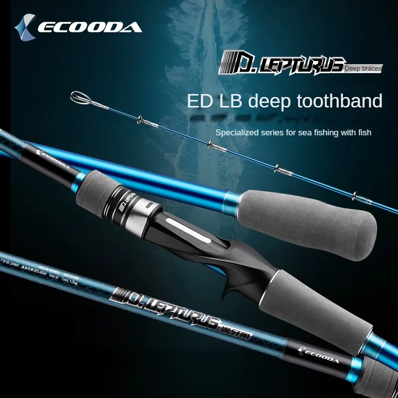 

ECOODA EDLB Fuji Guide Offshore Boat Fishing Rod 1.95m 2.15m 2.35m Solid Tip Carbon Casting Fishing Rod for Hairtail 2Sections