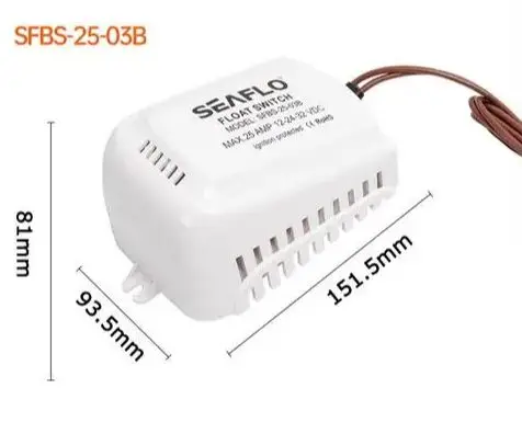 

SEAFLO DC 12V-24V-32V SFBS-25-03B Yacht Drainage Bilge Pump Float Marine Level Float Switch