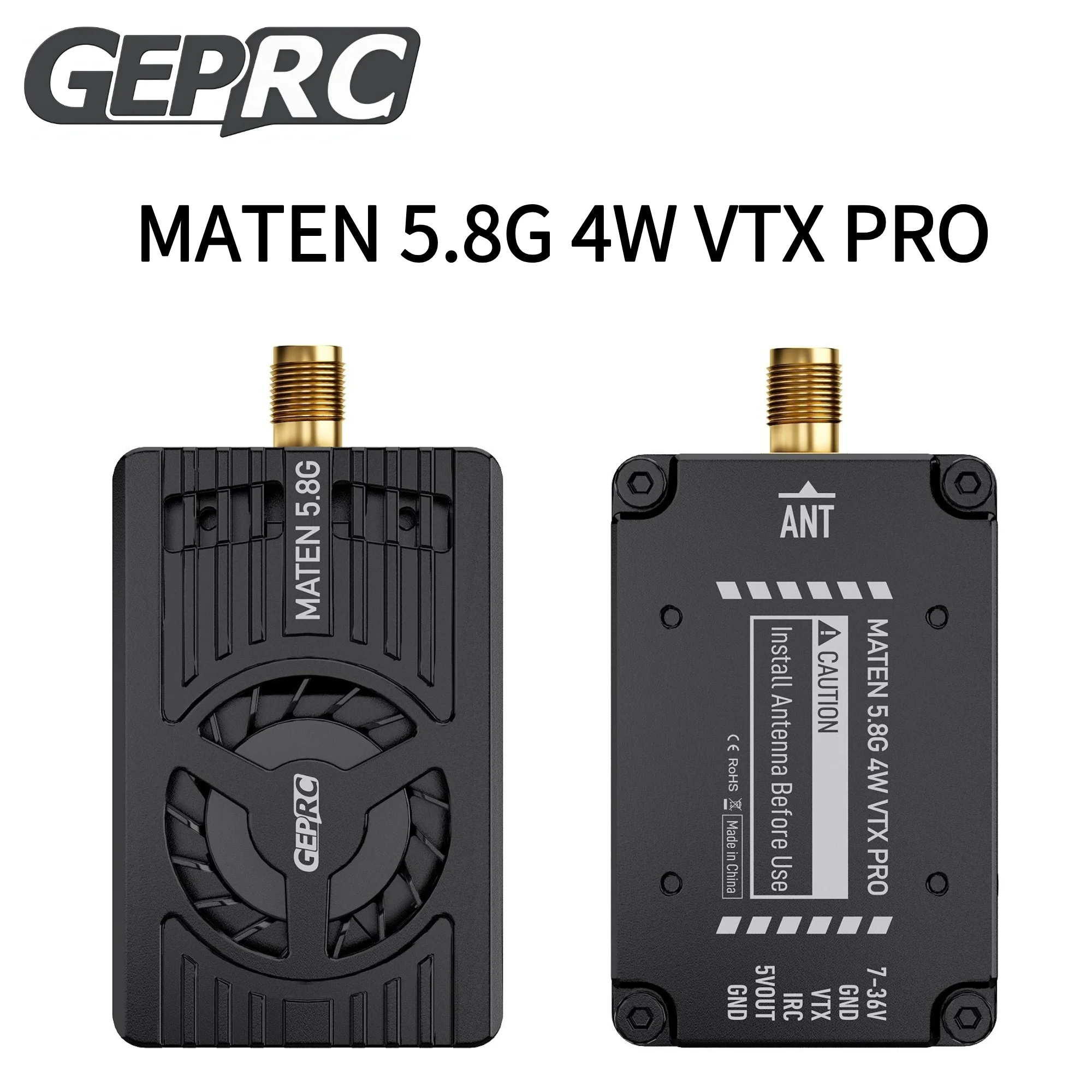 GEPRC MATEN 5.8G 4W VTX PRO 104CH IRC Tramp 7-36V Built-in Micro Turbine Fan for RC FPV Quadcopter Freestyle Drone DIY Parts