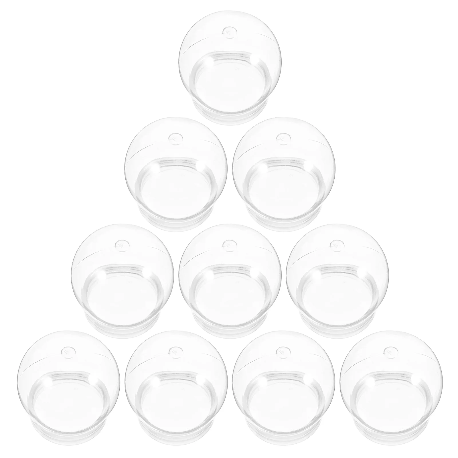 

10 Pcs Christmas Snow Globe DIY Water Bulk Ball Shape Supplies Plastic Crafts Globes