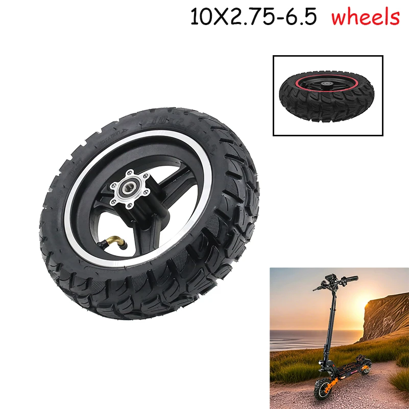 

10 inch 10x2.75-6.5 tires for KUGOO M4 PRO folding scooter accessories aluminum alloy disc brake wheels