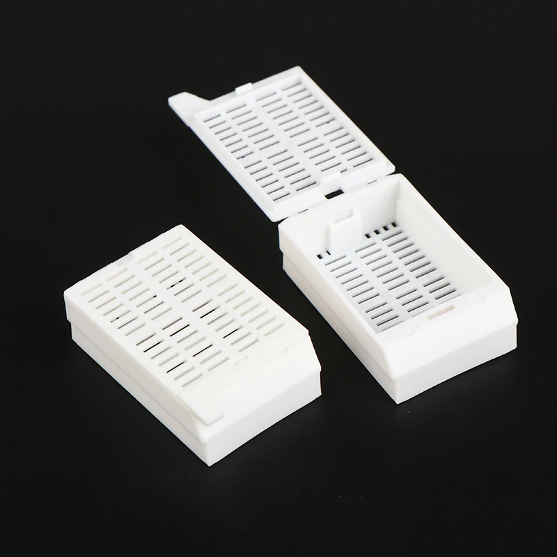 5Pcs/set Lab POM Material Tissue Cartridge Embedding Slice Box Deepen and Thicken White Dehydration Box Tissue Cassette Deep12mm