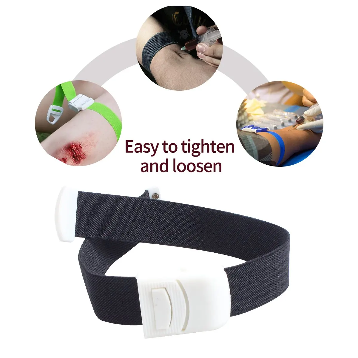 Rhino Rescu 2-Pack Tourniquet Elastic First Aid Quick Release Medical Sport Emergency Buckle Band