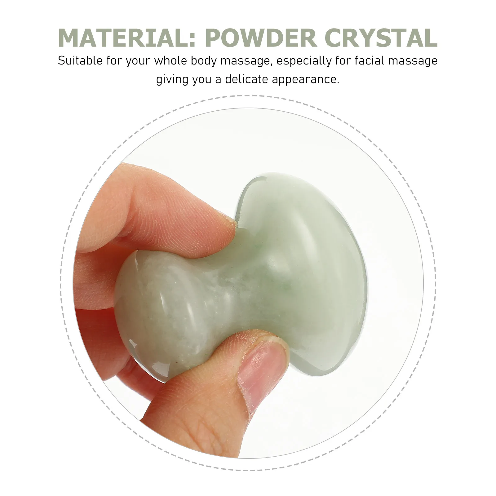 

1pc Mushroom Massage Roller Ball Green Gua Sha Scraper For Facial Scraping Therapy Body Relaxation Scraping Massage Tool