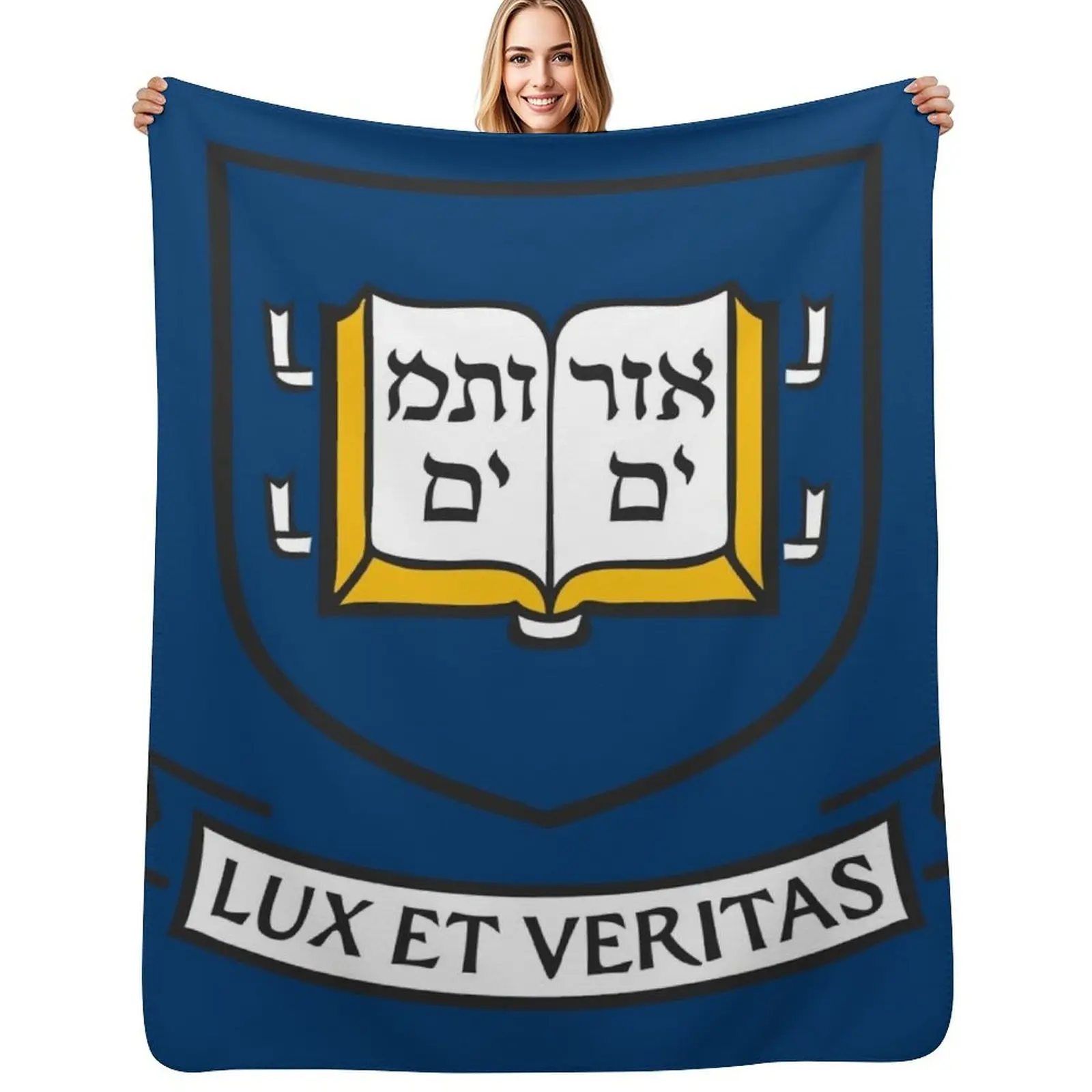 

Yale University icon Throw Blanket Cozy Home Blanket Gift for Christmas Holiday