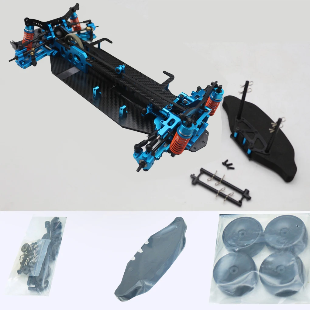 1/10 PMM لتقوم بها بنفسك ترقية PMM7036 RC الإطار المعدني طقم هيكل من الألياف الكهربائية 4WD لعبة تعمل بالريموت مع عجلات ، إطارات ماصة ، قطع غيار السيارات الانجراف