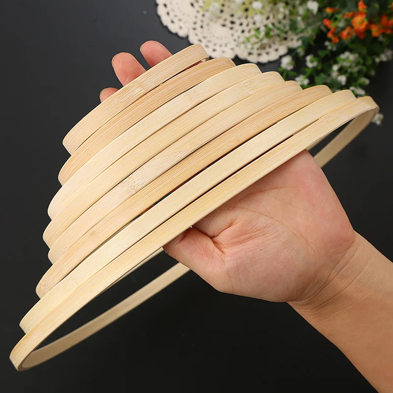 5Pcs 8-30cm Wooden Bamboo Ring Round Wreath Hoop Hanging Ornaments Wedding Decoration DIY Dream Catcher Making Supplies For Home