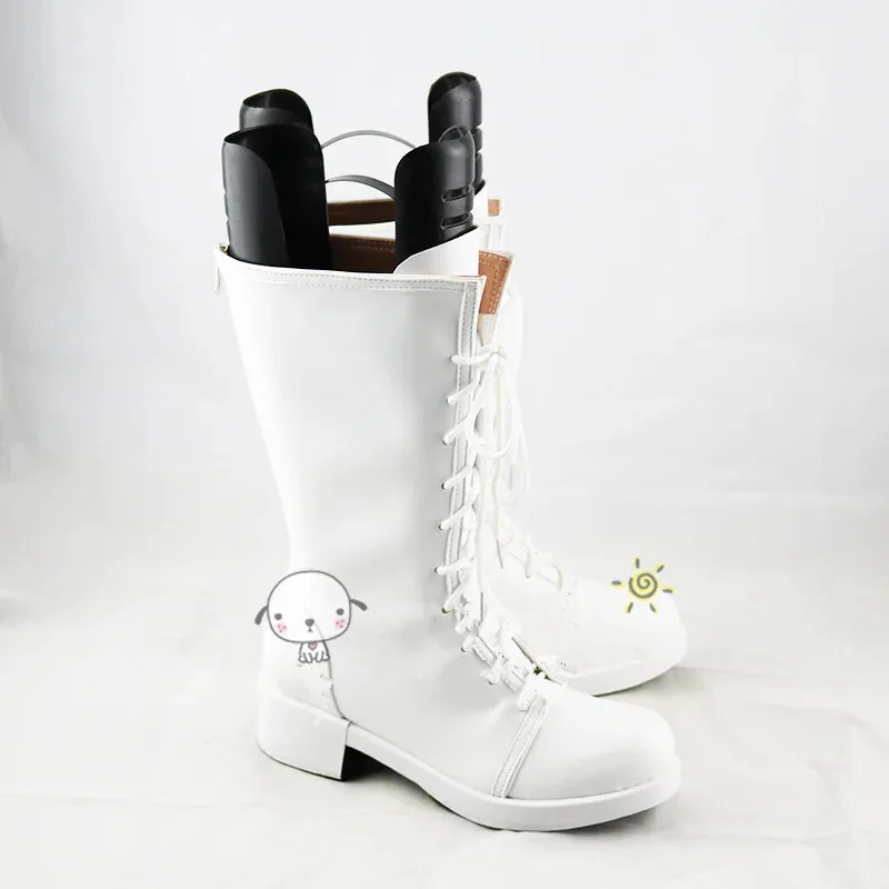 

qq023New Cells at Work! Hataraku Saibou White Blood Cell Cosplay Boots Anime Shoes Custom Made