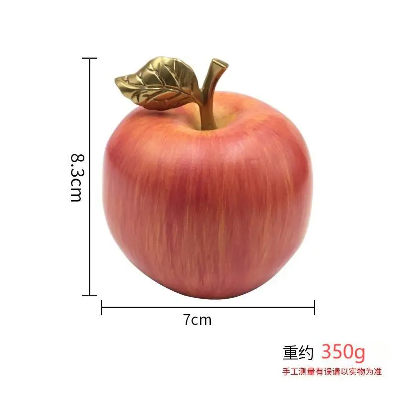 Brass Red Apple Imitation Copper Gold Apple Ornament Living Room Decoration Peaceful Christmas Gift Ornament